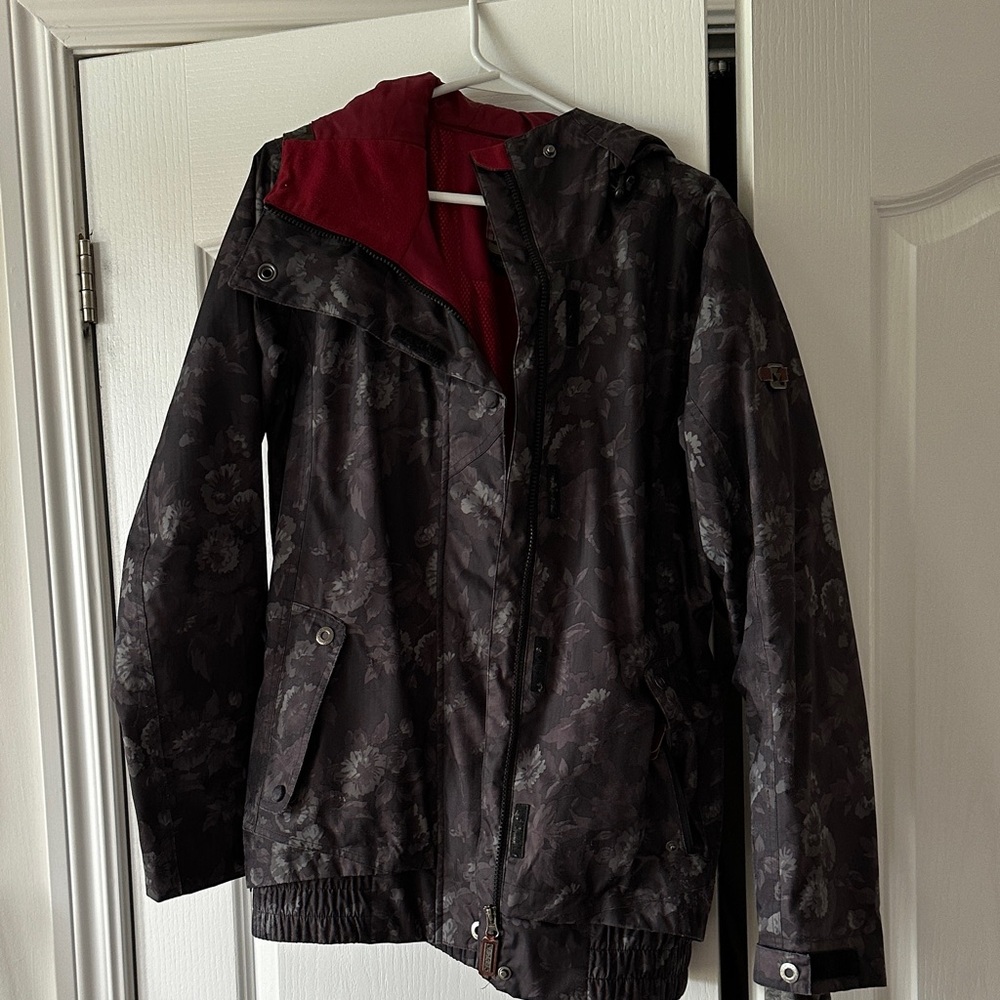 Floral Black and Red Jacket